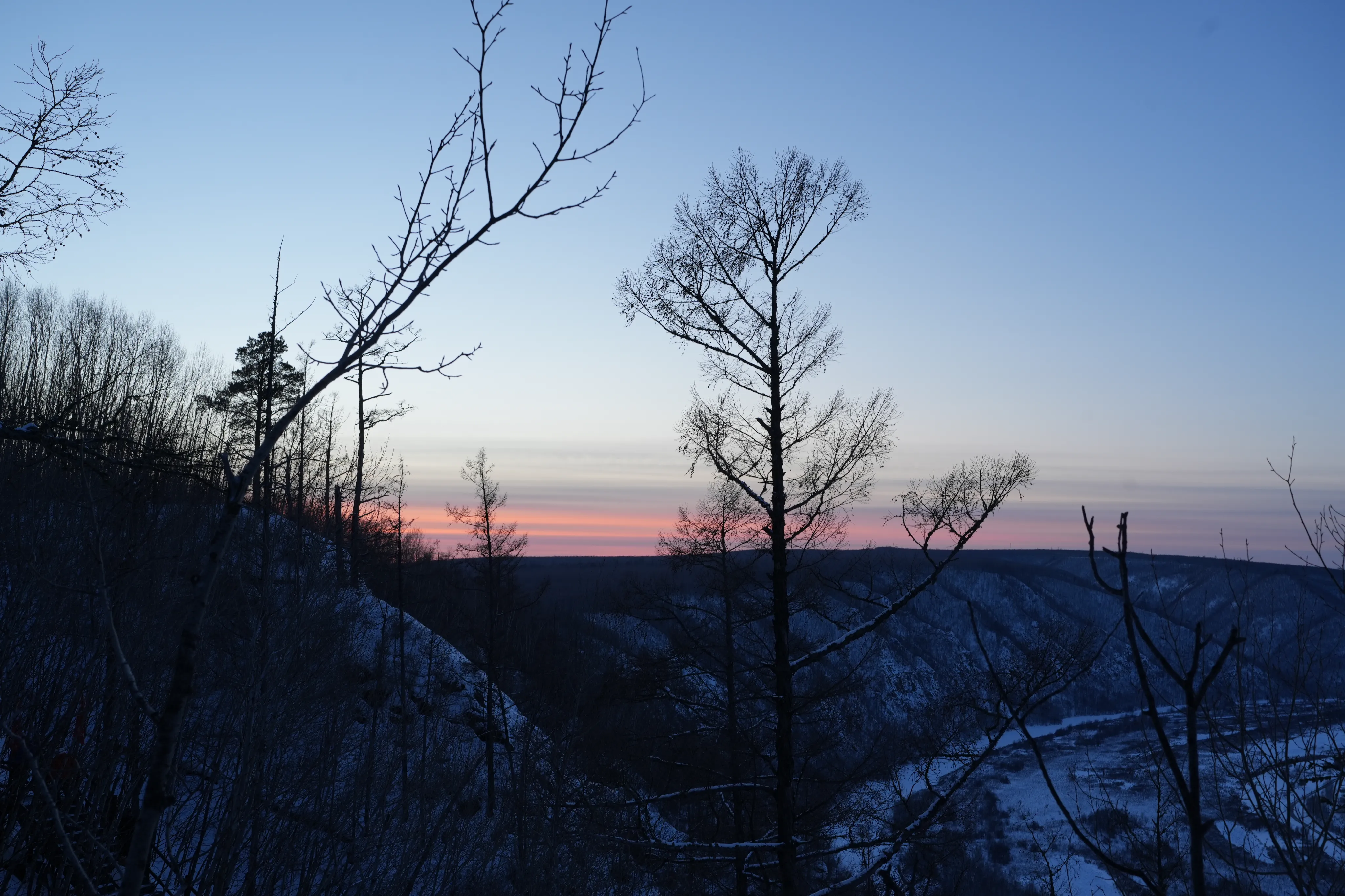 龙江第一湾晚霞